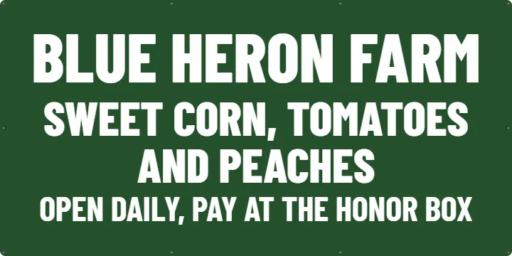 Roadside Stand Sign in Green: Farm Banner example, 6 x 3 ft