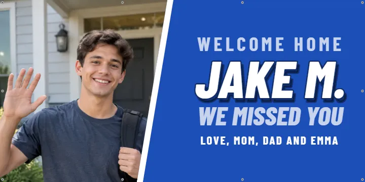 6 x 3 ft Welcome Home: Welcome Home Banner example, 6 x 3 ft