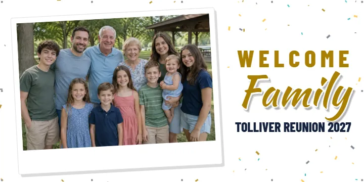 Wide Group Photo, 8 x 4 ft: Family Reunion Banner example, 8 x 4 ft