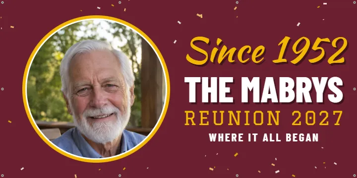 Founders Photo in a Ring: Family Reunion Banner example, 6 x 3 ft