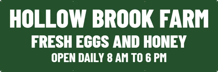 Farm stand on a wood rail: Farm Banner example, 6 x 2 ft