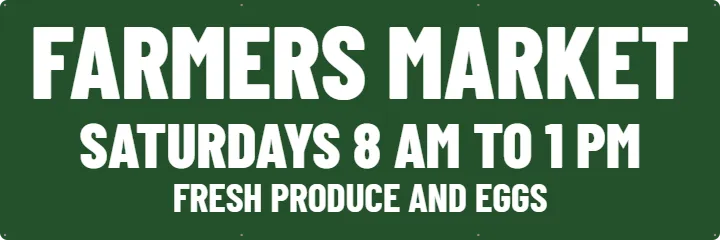 Market tent front bar: Farmers Market Banner example, 6 x 2 ft