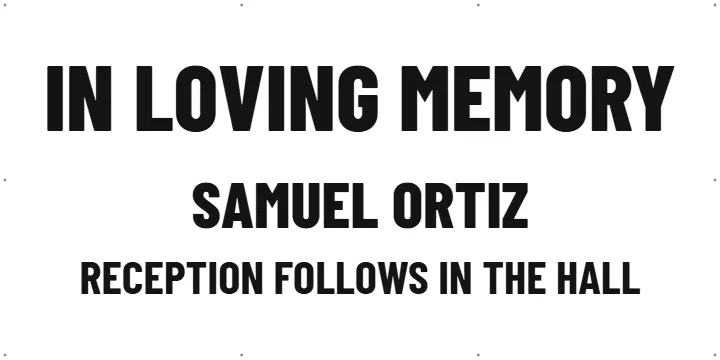 Words Only, No Photo: Custom Vinyl Banner example, 6 x 3 ft