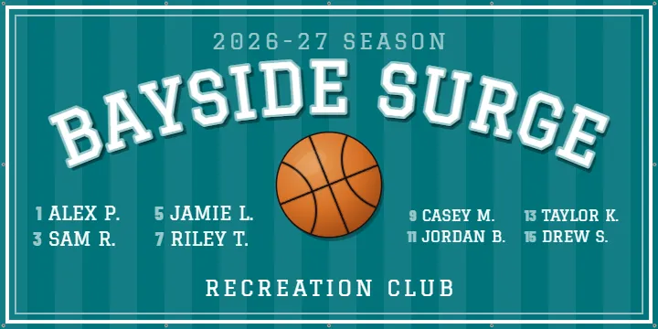 One Banner for Any Sport: Sports Team Banner example, 8 x 4 ft