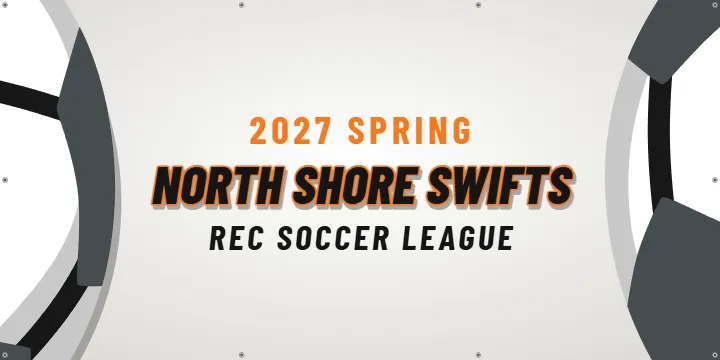 Soccer Seams, Ball on the Banner: Soccer Team Banner example, 6 x 3 ft
