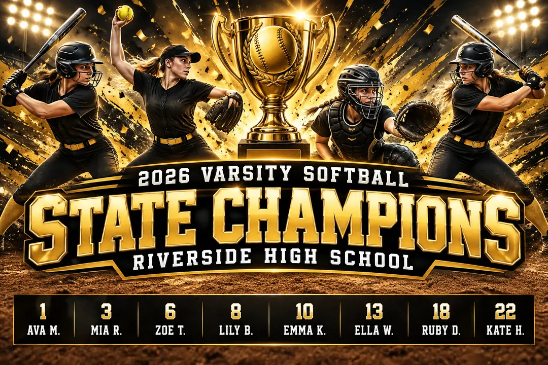 An example Premium championship team banner design we made