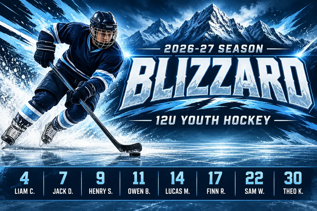 An example Premium hockey team banner design we made